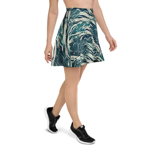Teal Current on a Skater Skirt