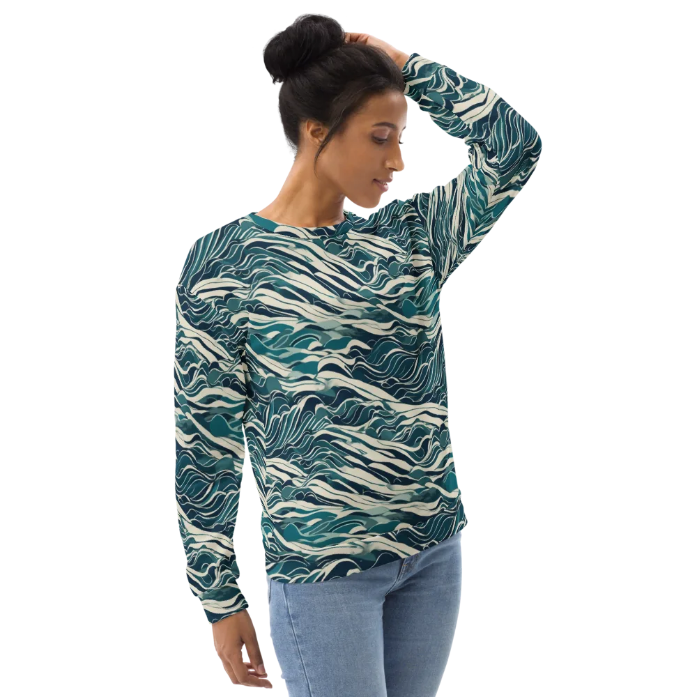 Teal Current on Sweatshirt — Right Front