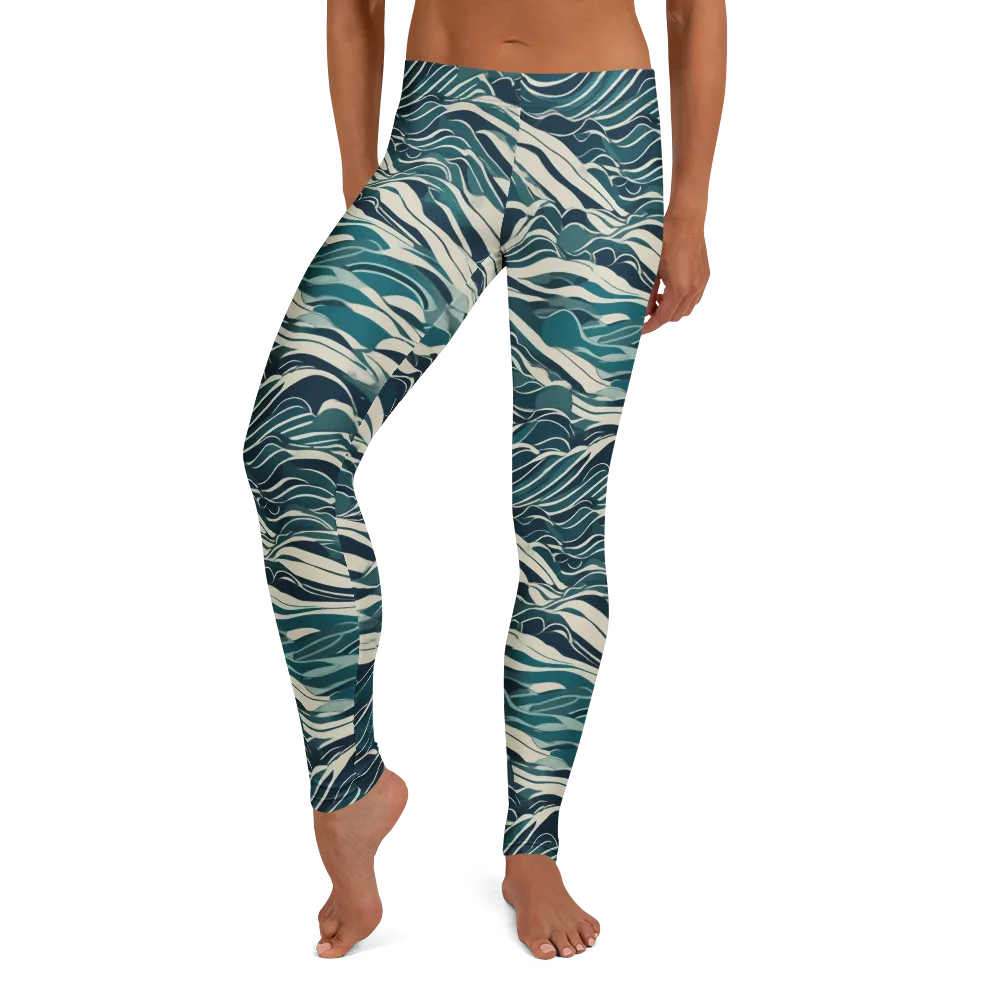 Teal Current on Leggings — Front