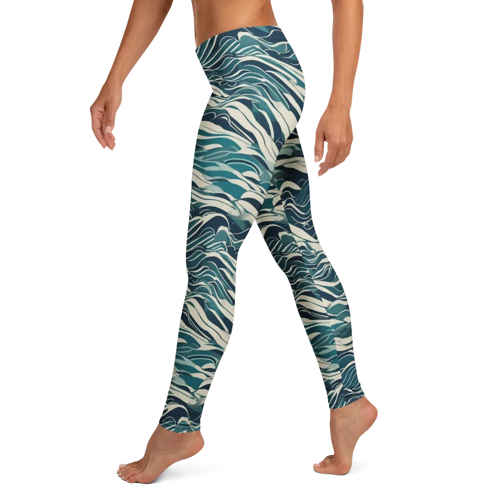 Teal Current on Leggings — Left