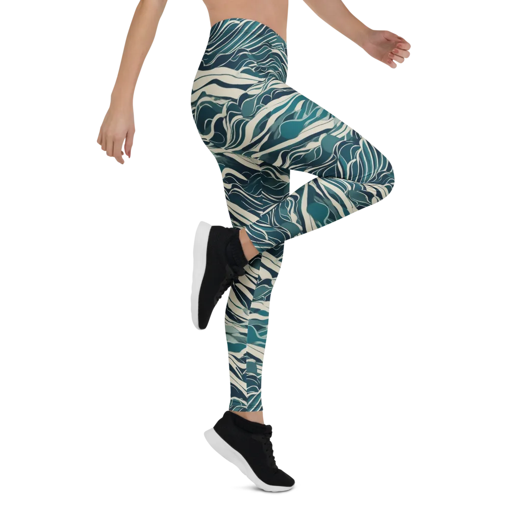 Teal Current on Leggings — Right