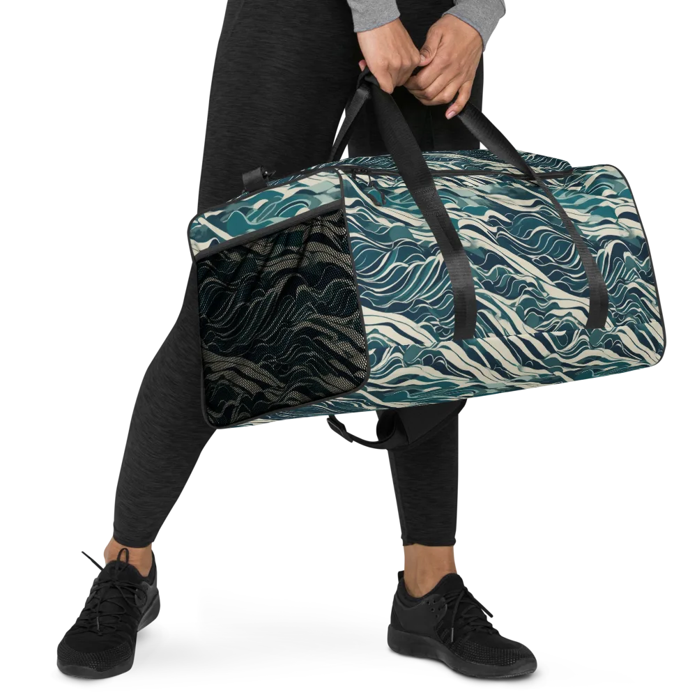 Teal Current on Duffle Bag — Right Front
