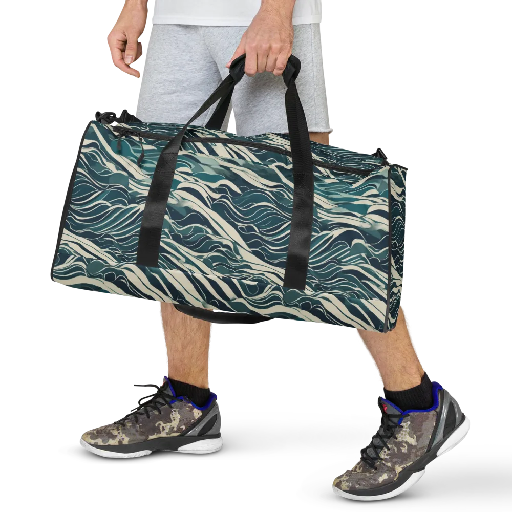 Teal Current on Duffle Bag — Front