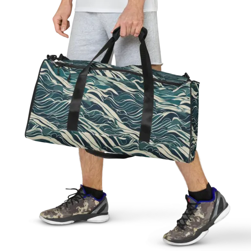Teal Current on a Duffle Bag