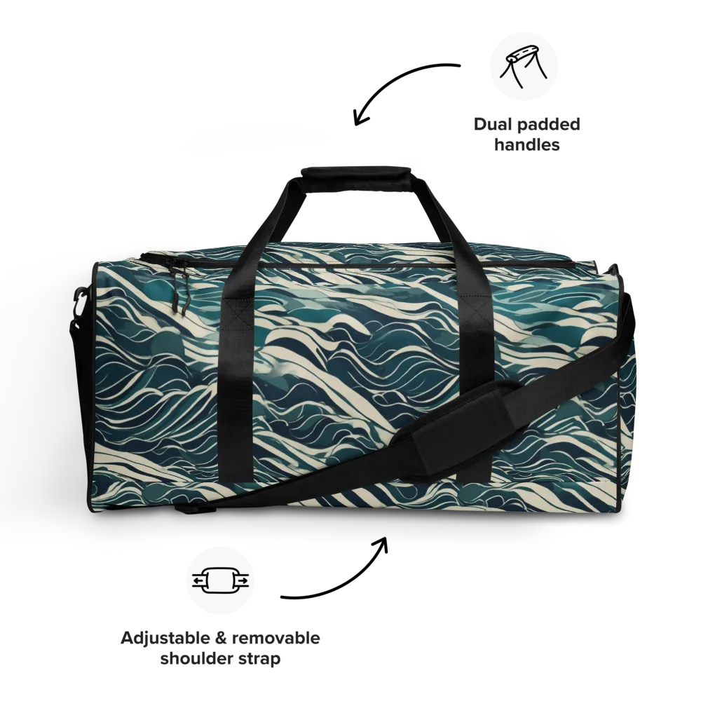 Teal Current on Duffle Bag — Front
