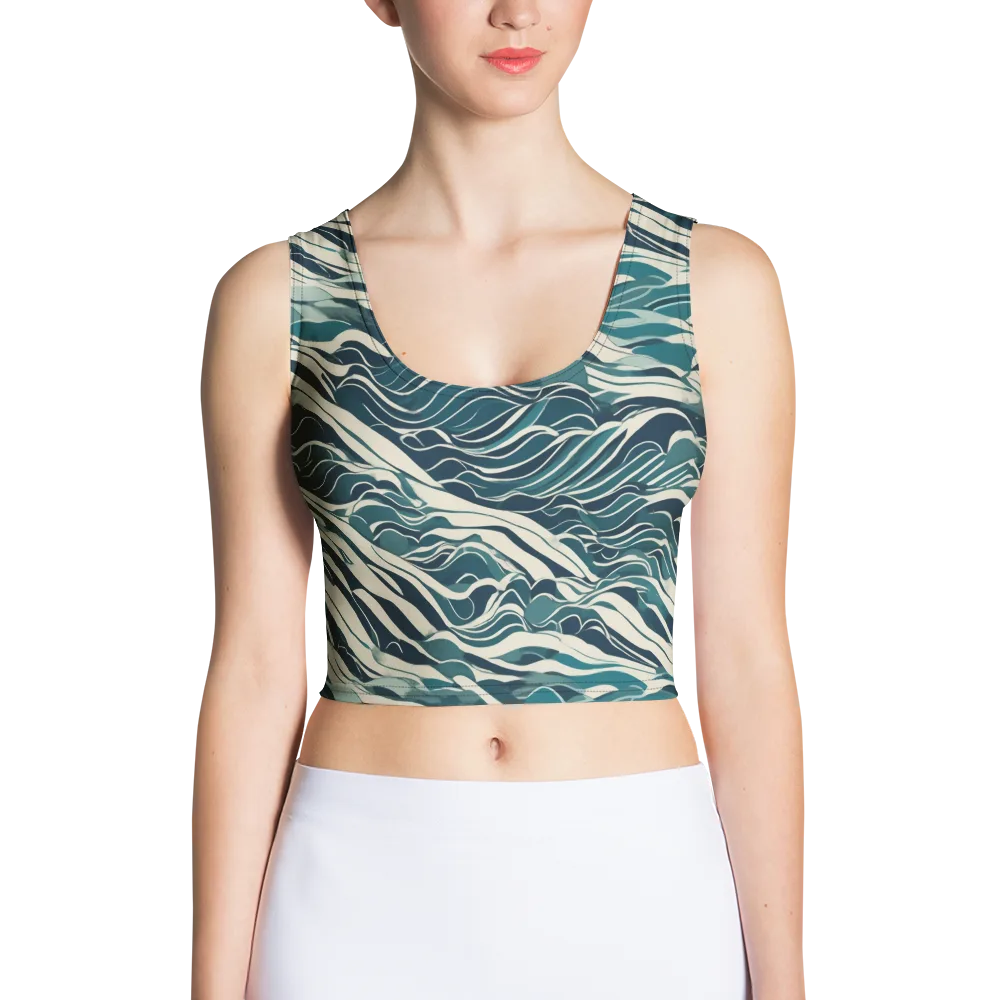 Teal Current on Crop Top — Front