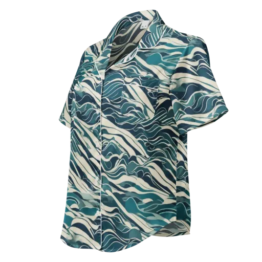 Teal Current on a Women's Short Sleeve Pajama Top