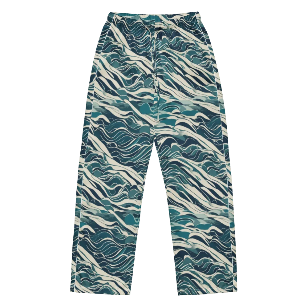 Teal Current on Women's Pajama Pants — Front