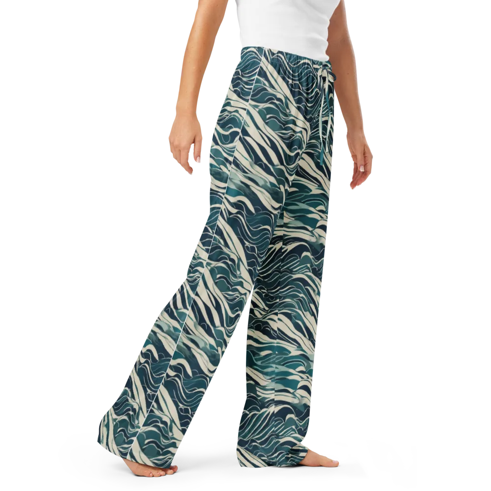 Teal Current on Women's Pajama Pants — Right Front
