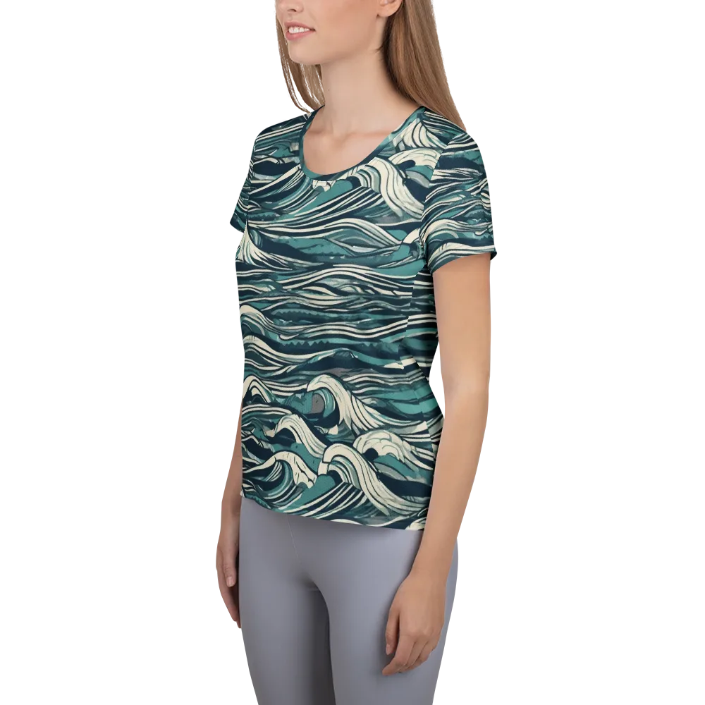 Breaker’s Ledger on Women's Athletic T-Shirt — Left