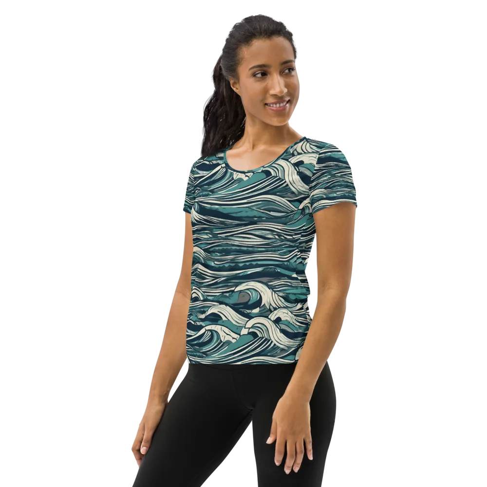 Breaker’s Ledger on Women's Athletic T-Shirt — Left