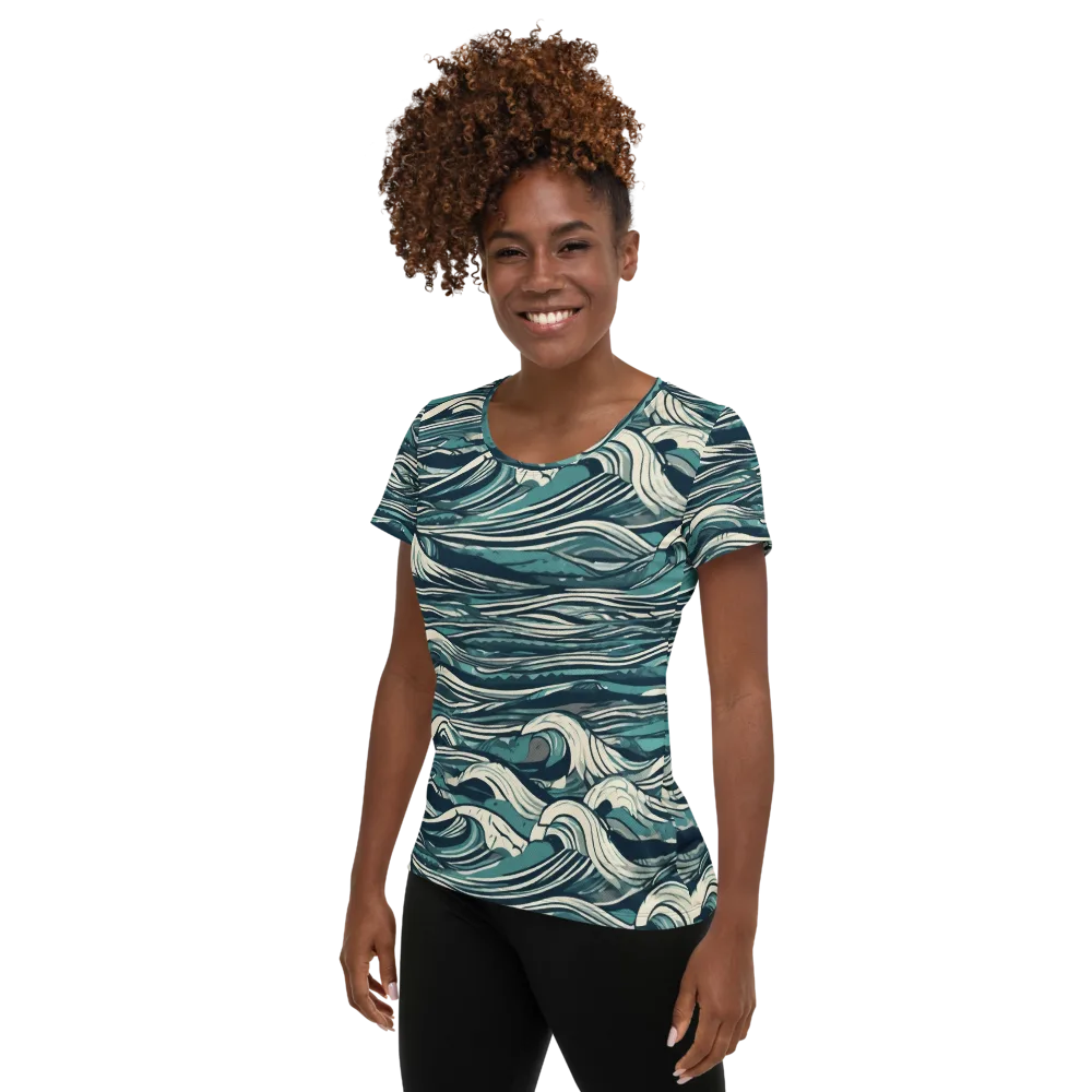 Breaker’s Ledger on Women's Athletic T-Shirt — Left