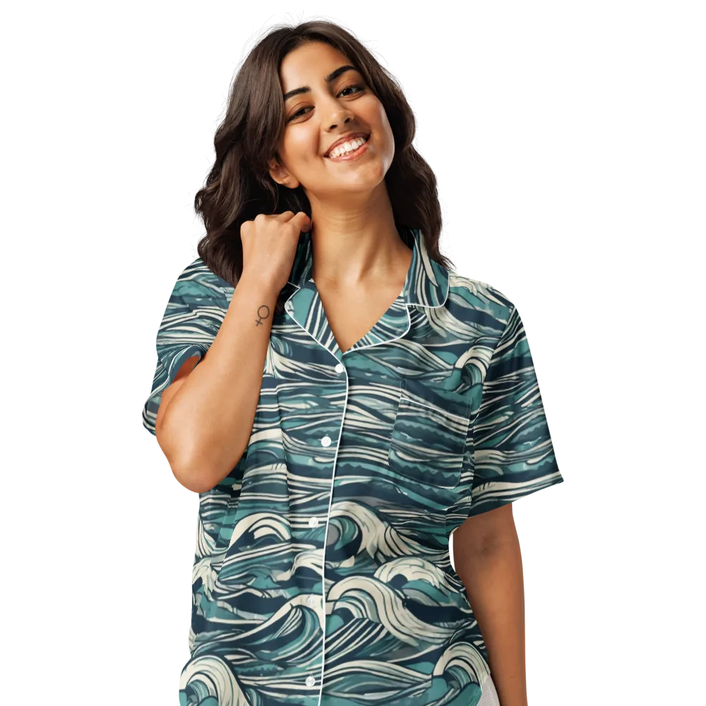 Breaker’s Ledger on Women's Short Sleeve Pajama Top — Front