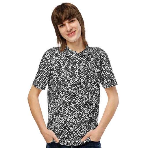 Inkstone Maze on a Men's Slim Fit Polo Shirt