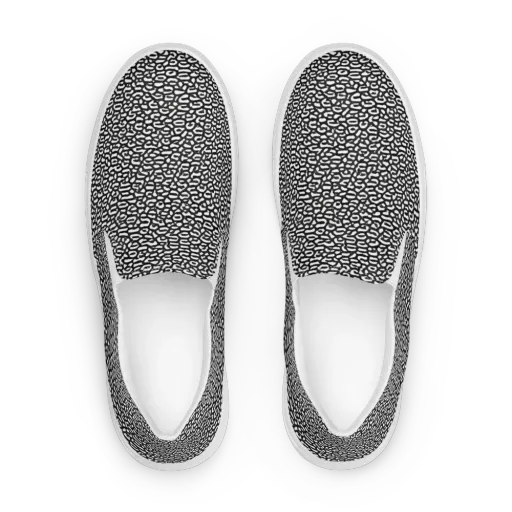 Inkstone Maze on a Women's Slip-On Canvas Shoes