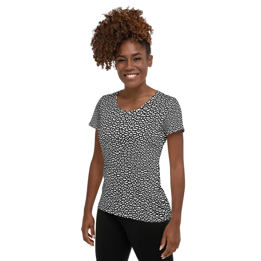 Inkstone Maze on Women's Athletic T-Shirt — Left