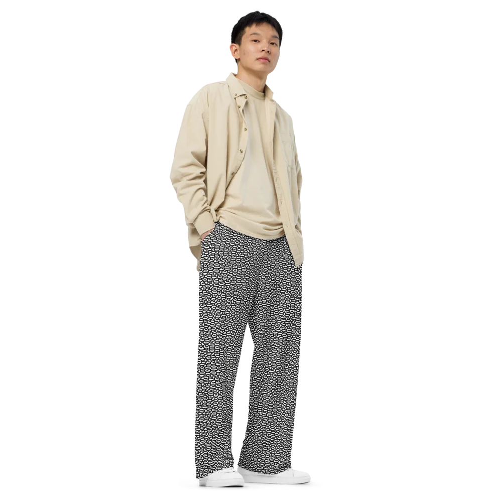Inkstone Maze on Wide-Leg Pants — Right Front