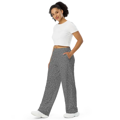 Inkstone Maze on a Wide-Leg Pants