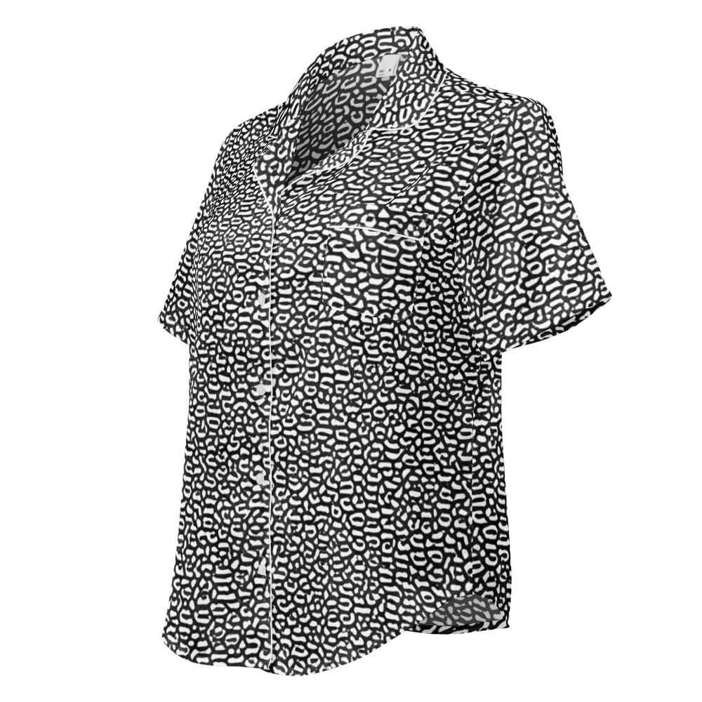 Inkstone Maze on Women's Short Sleeve Pajama Top — Left Front