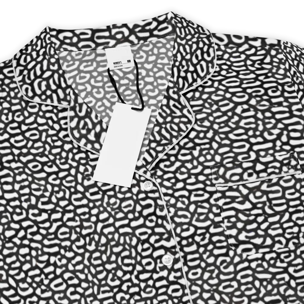 Inkstone Maze on Women's Short Sleeve Pajama Top — Product details
