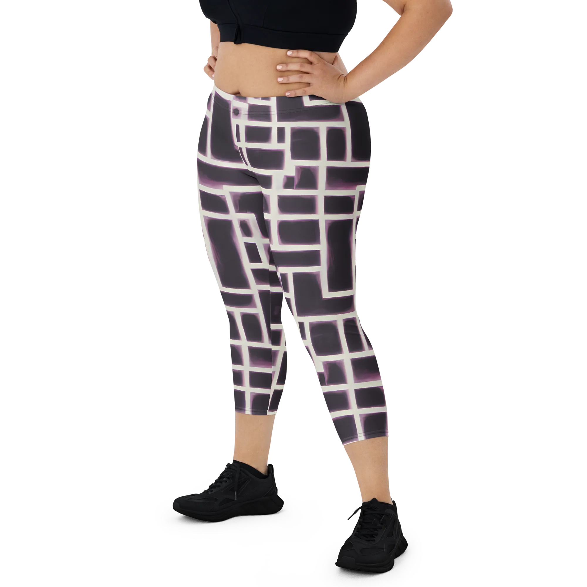 Velvet Circuit on Capri Leggings — Front