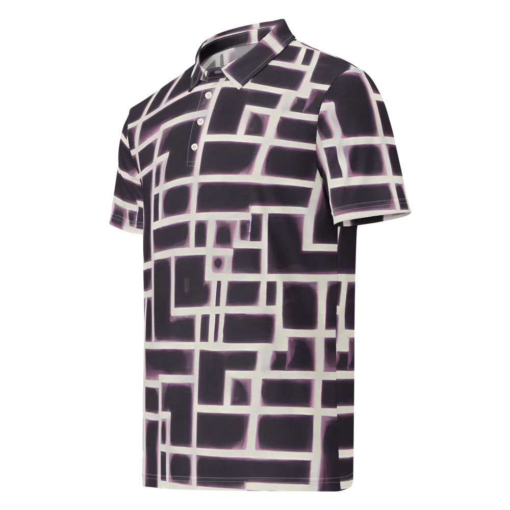 Velvet Circuit on Men's Slim Fit Polo Shirt — Left Front
