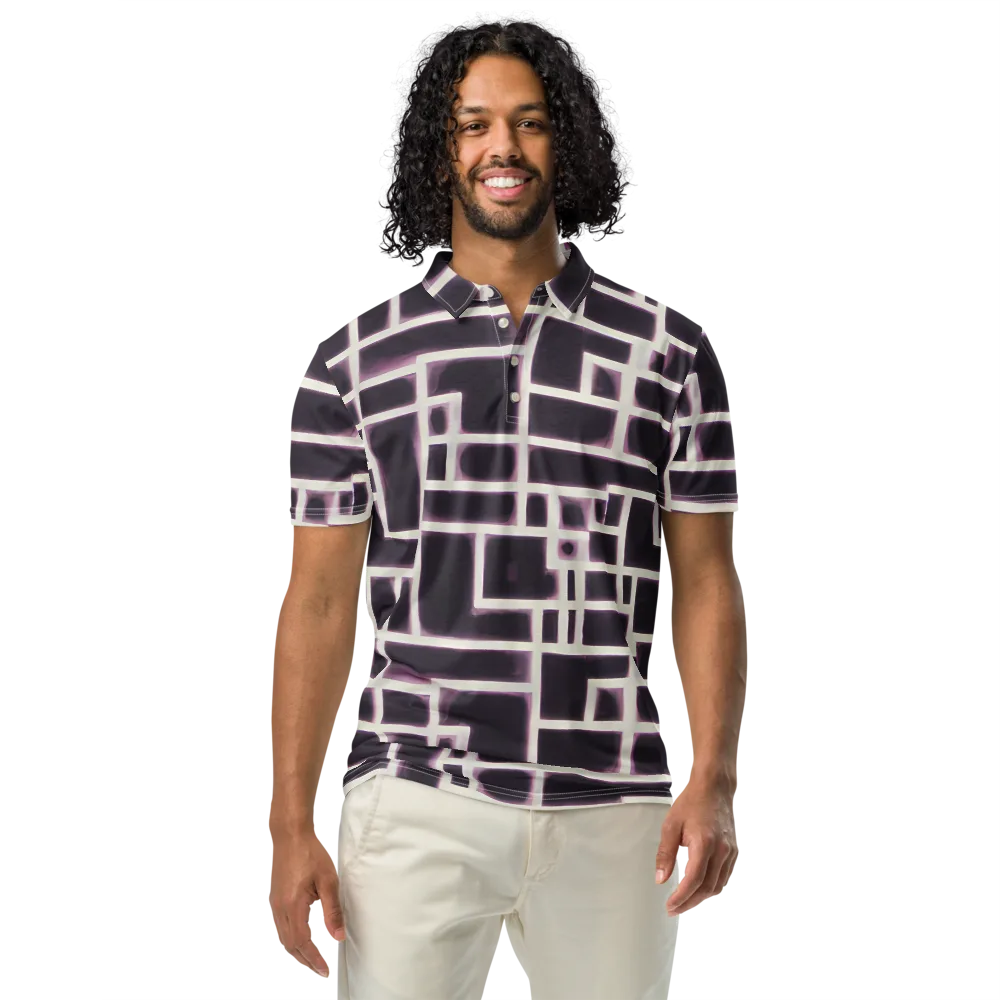 Velvet Circuit on Men's Slim Fit Polo Shirt — Front