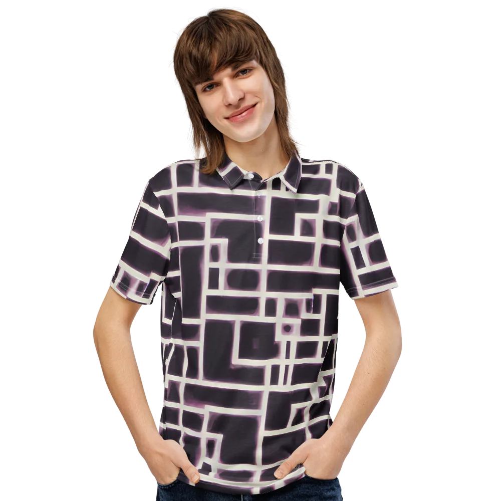 Velvet Circuit on Men's Slim Fit Polo Shirt — Front