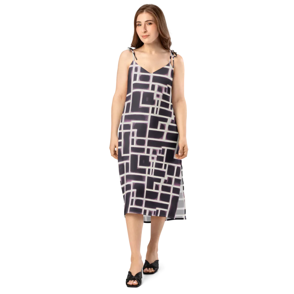 Velvet Circuit on Slip Dress — Front