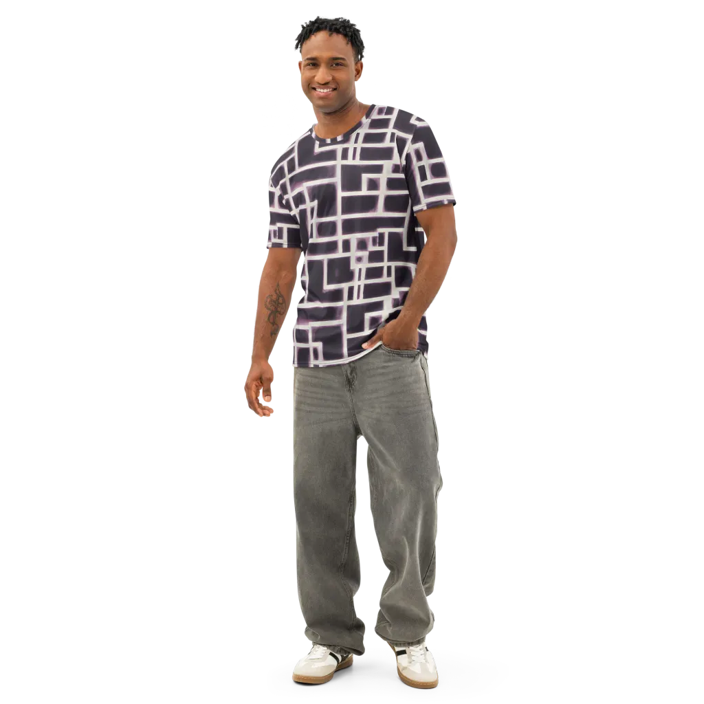 Velvet Circuit on Men's Cotton Crew Neck T-Shirt — Front
