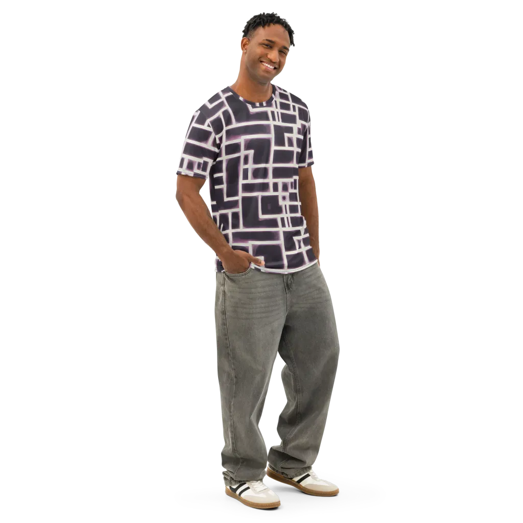 Velvet Circuit on Men's Cotton Crew Neck T-Shirt — Right Front
