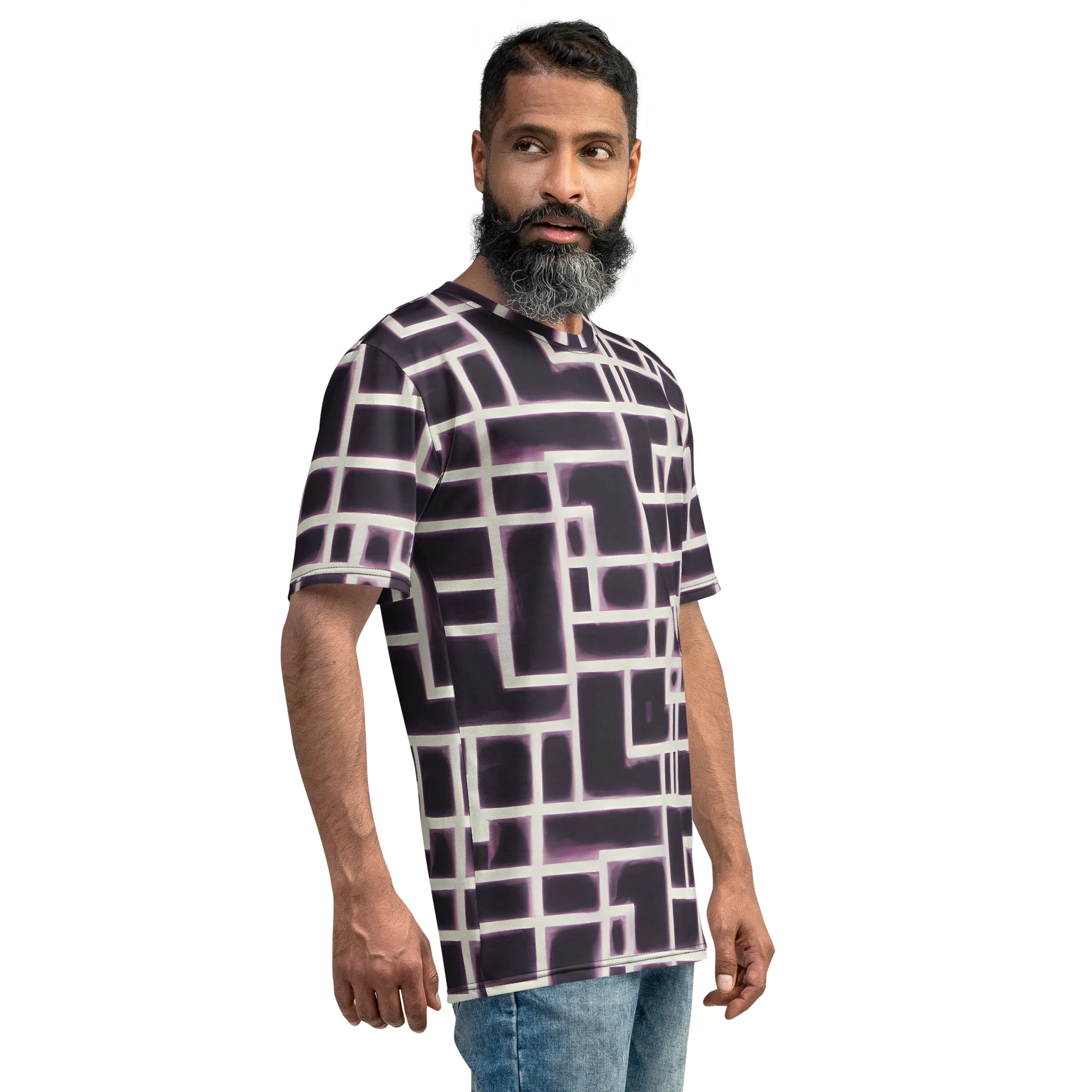 Velvet Circuit on Men's Crew Neck T-Shirt — Right