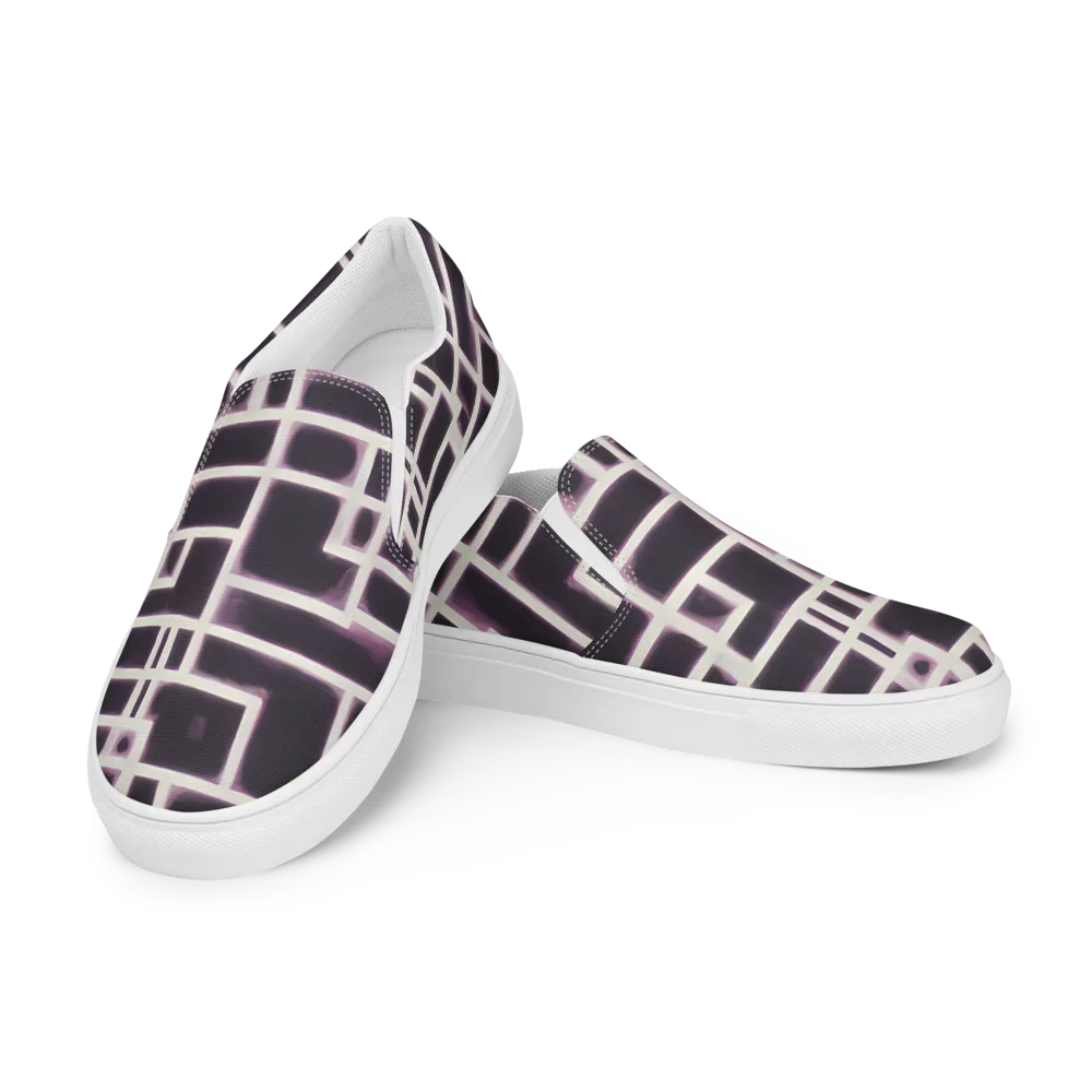 Velvet Circuit on Men's Slip-On Canvas Shoes — Left Front