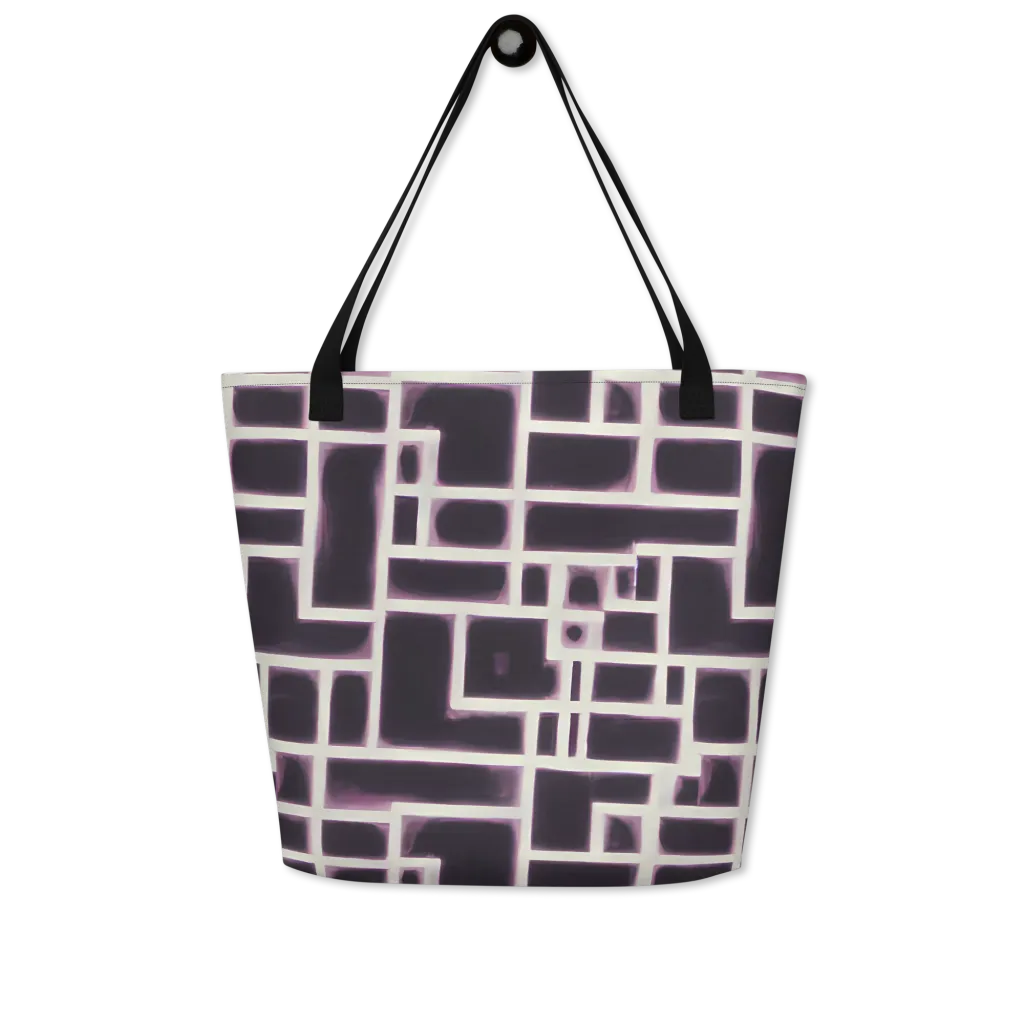 Velvet Circuit on Large Tote Bag W/ Pocket — Front