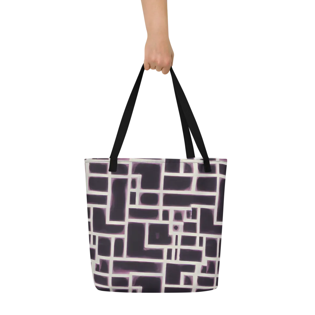 Velvet Circuit on Large Tote Bag W/ Pocket — Front