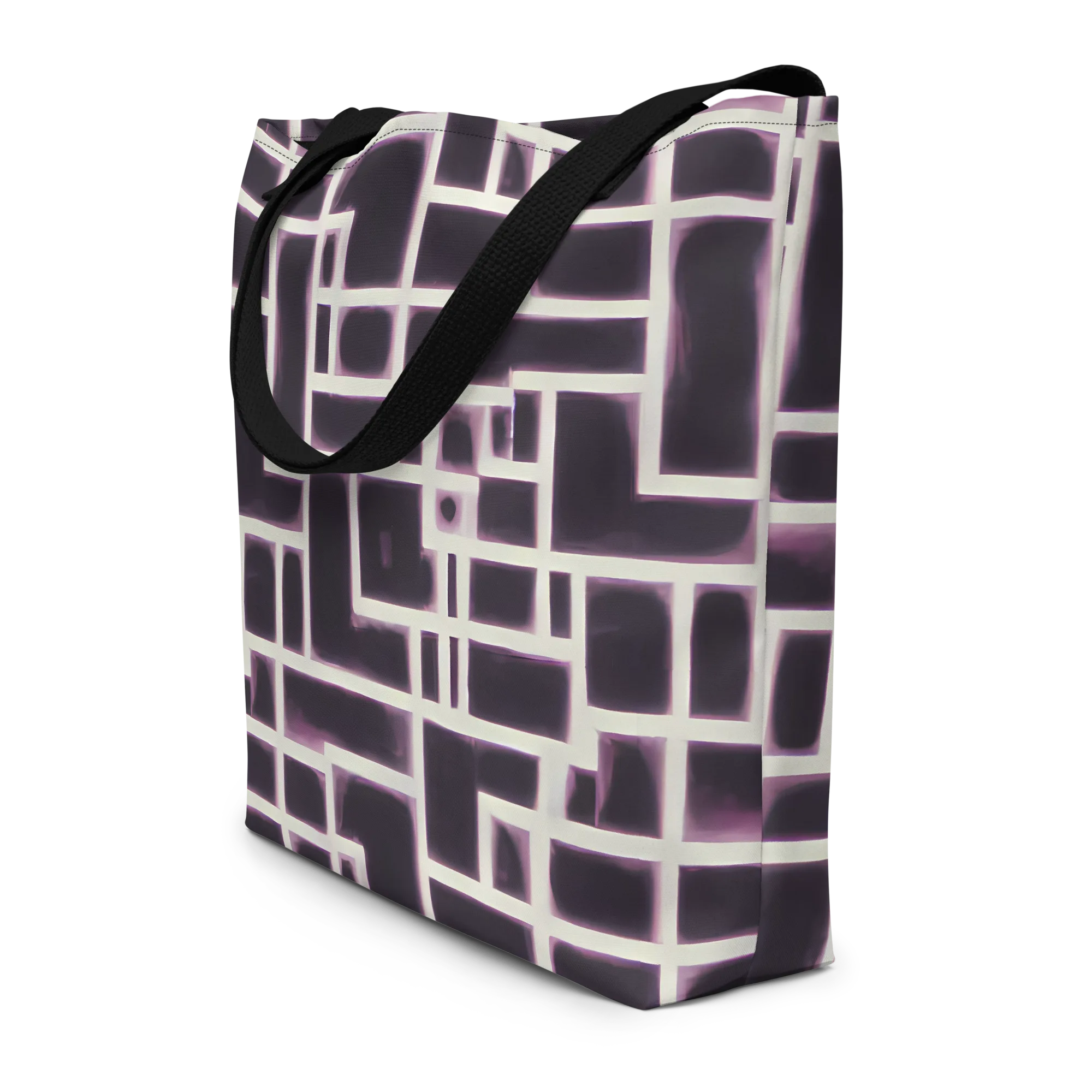 Velvet Circuit on Large Tote Bag W/ Pocket — Front