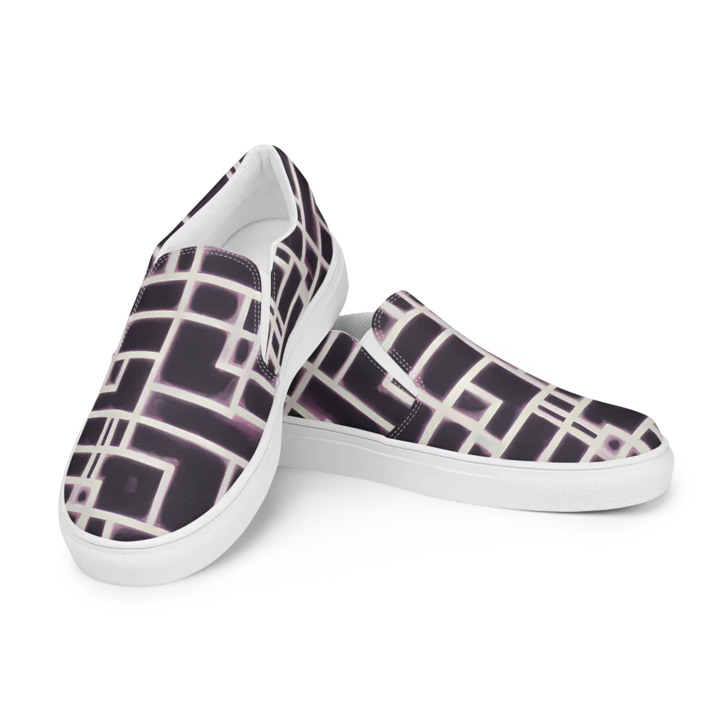 Velvet Circuit on Women's Slip-On Canvas Shoes — Left Front