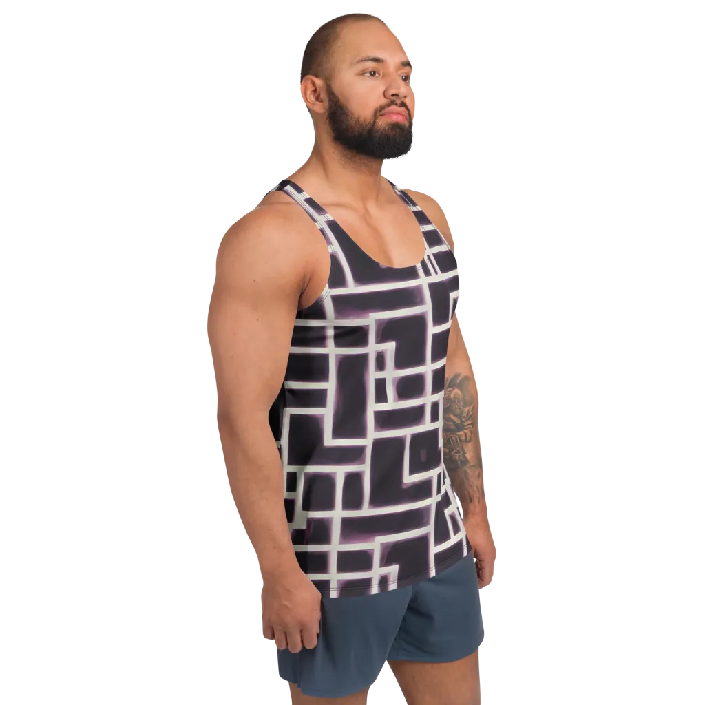 Velvet Circuit on Men's Tank Top — Right Front