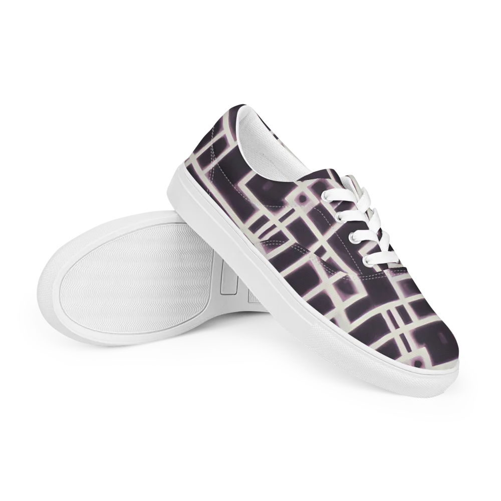 Velvet Circuit on Men's Lace-Up Canvas Shoes — Right Front