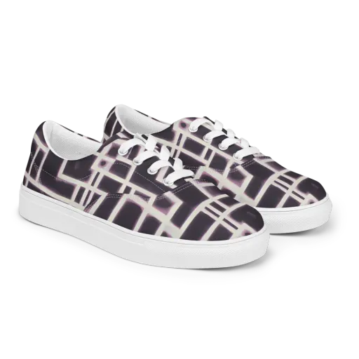 Velvet Circuit on a Men's Lace-Up Canvas Shoes