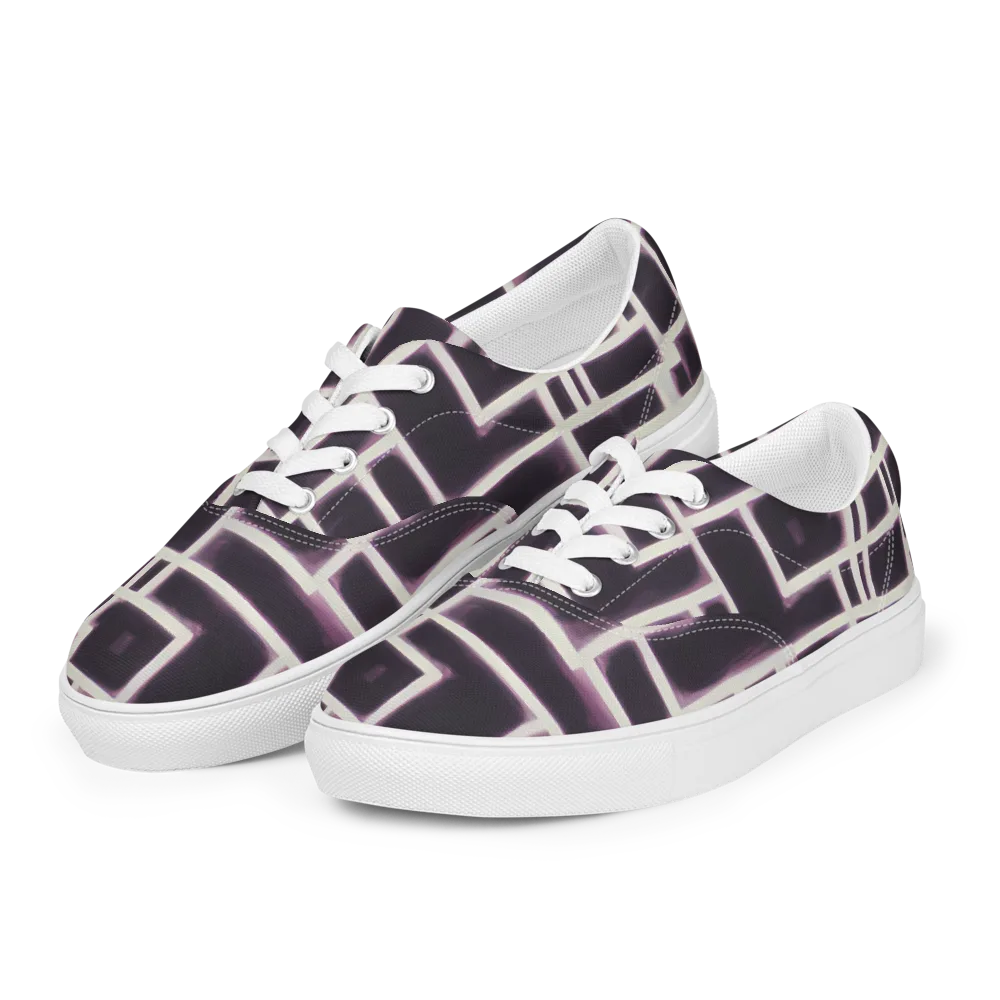 Velvet Circuit on Men's Lace-Up Canvas Shoes — Left Front