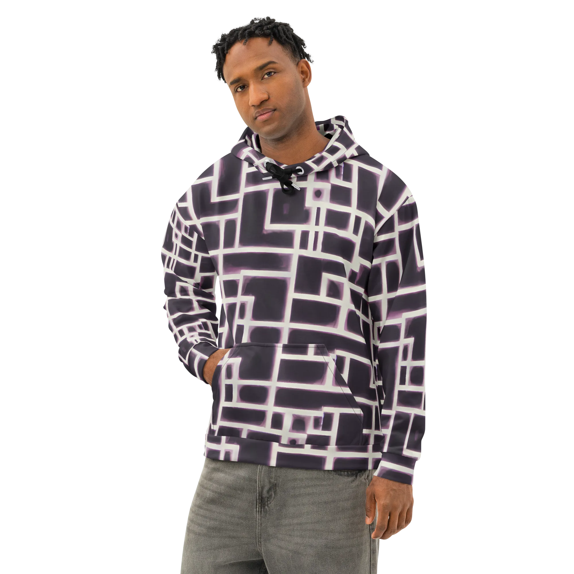 Velvet Circuit on Cotton Hoodie — Left Front