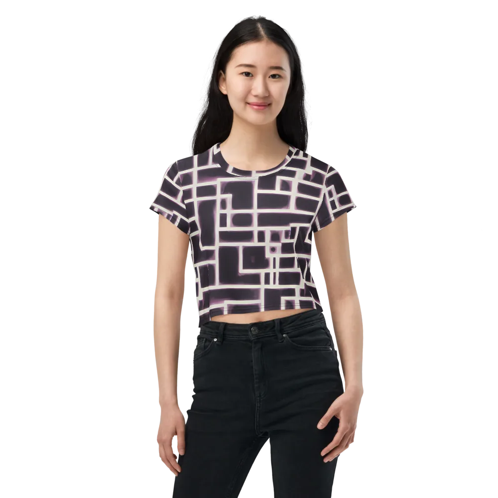 Velvet Circuit on Crop Tee — Front