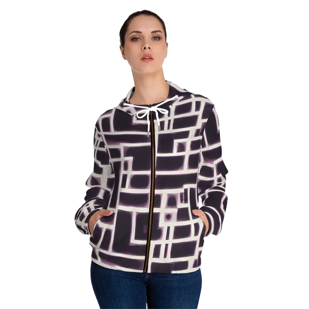 Velvet Circuit on Women's Full-Zip Hoodie — Front On Person