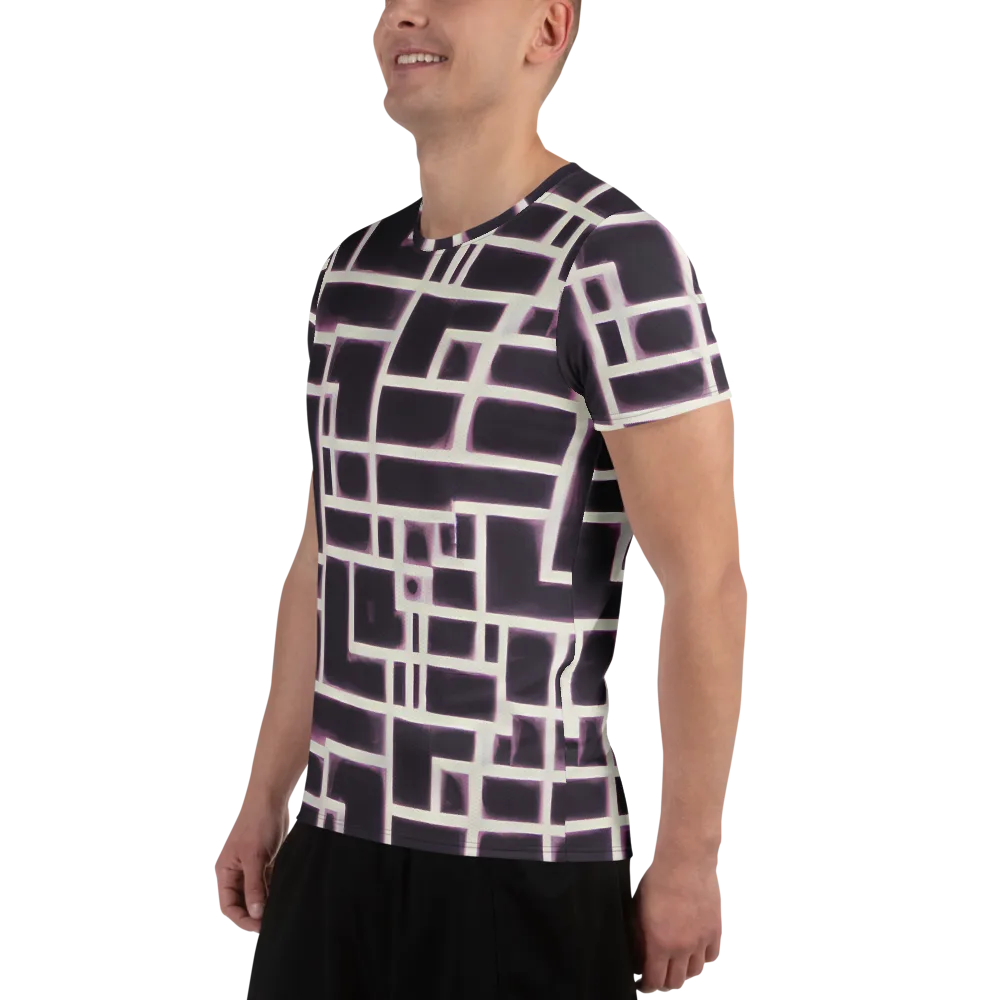 Velvet Circuit on Men's Athletic T-Shirt — Left