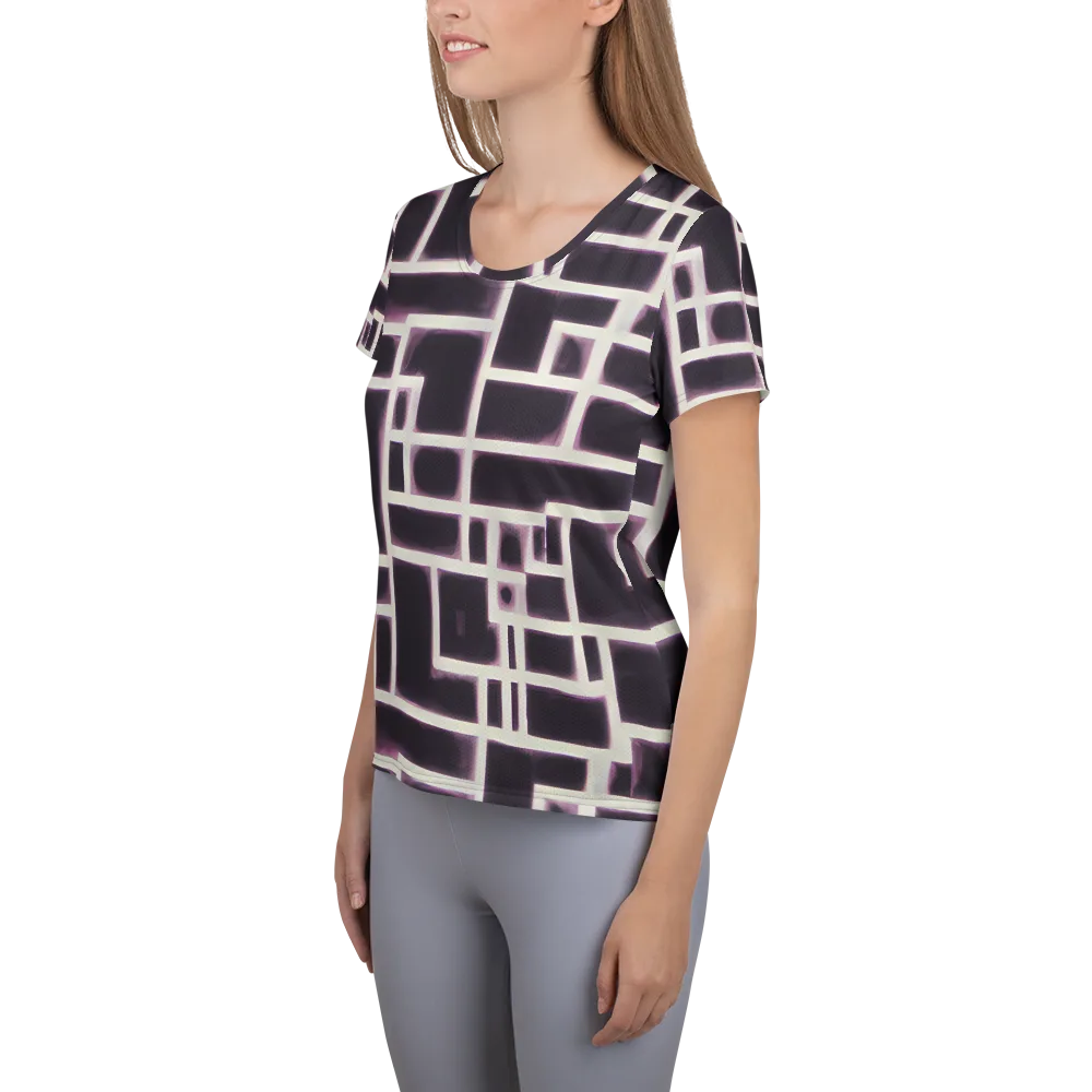 Velvet Circuit on Women's Athletic T-Shirt — Left