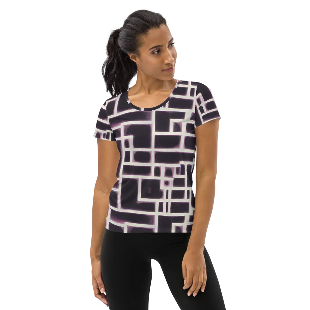 Velvet Circuit on Women's Athletic T-Shirt — Front