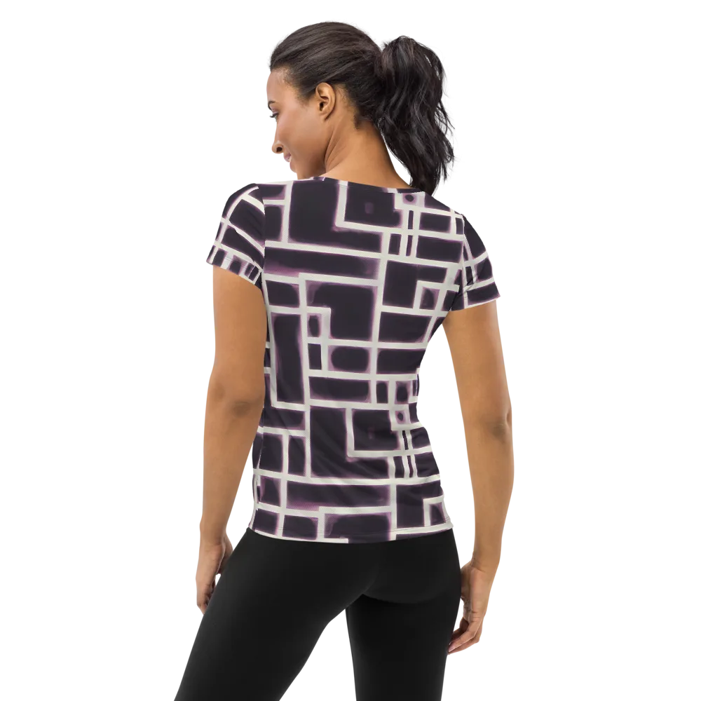 Velvet Circuit on Women's Athletic T-Shirt — Back