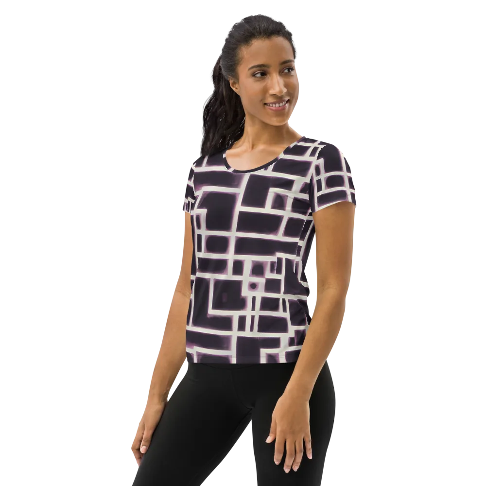 Velvet Circuit on Women's Athletic T-Shirt — Left