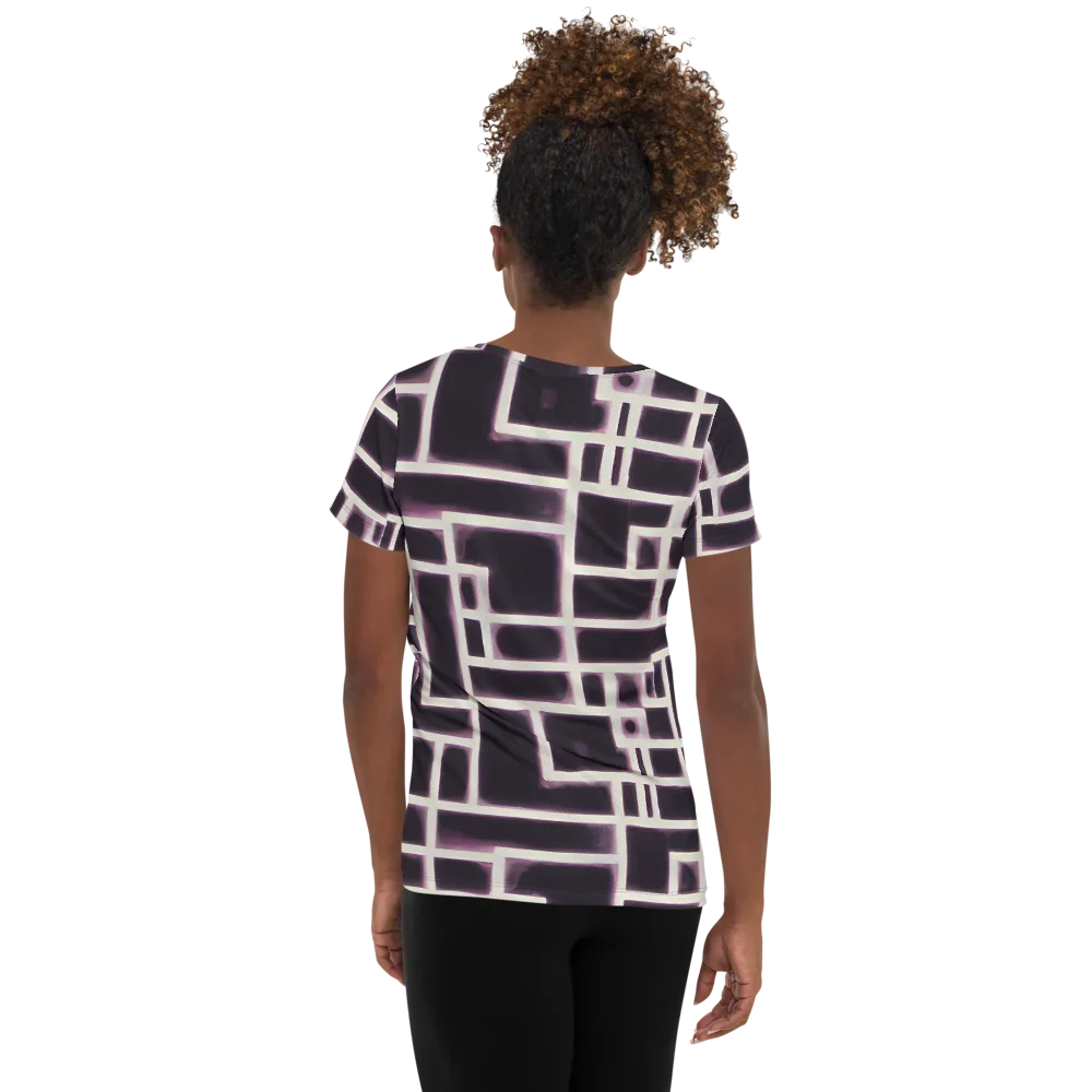 Velvet Circuit on Women's Athletic T-Shirt — Back